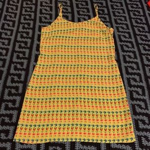 Retro green floral Joule mini dress